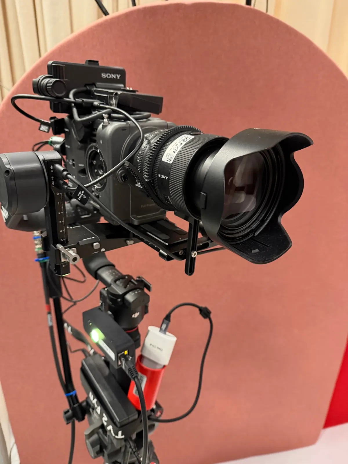 Broadcast-kamera klar til optagelse